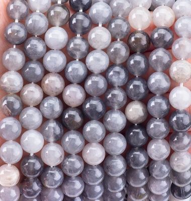 Grijzige bewolkte kwarts losse kralen strengen halfedelsteen natuurlijk kristal edelsteen voor zelfstandig sieraden maken