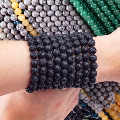 8mm vulkanische edelstenen kralen helende kristalstenen kralen voor het maken van sieraden