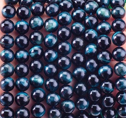 Natuurlijke kristal edelsteen Ink Blauwe tijger oog losse kralen strengen Semi edelsteen voor DIY sieraden maken