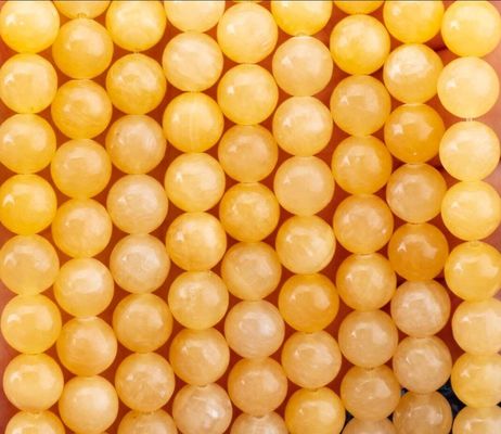 Cream Yellow Jade Natural Crystal Gemstone Loose Bead Strands Semi Precious Stone voor het maken van juwelen