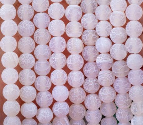 Wit verweerd agaat losse kralen strengen half edelsteen matt gevriesde gekraakte agaat voor doe-het-zelf sieraden maken