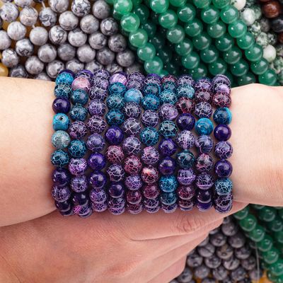 Schitterend weergekozen agate losse kralen strengen half edelsteen gekraakt agate voor doe-het-zelf sieraden maken