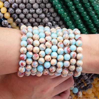 Semi-Edelsteen Shoushan Steen Jasper losse kralen strengen Slangenhuid Steen voor zelfstandig sieraden maken