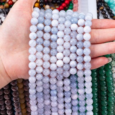 Semi-Edelsteen Lichte Aquamarijn losse kralen strengen Natuurlijk kristal edelsteen voor zelfstandig sieraden maken