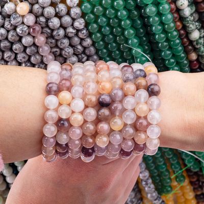 Violet steen losse kralen strengen 4 mm halfschattige kralen voor feestjuwelen