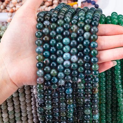 Ronde Moos Agate Perlen 4mm Edelsteen Perlen Voor DIY Juwelen Maken