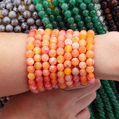 Oranje Agate Loose Bead Strands 2mm Semi Precious Beads