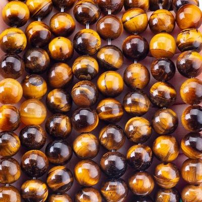 8mm donkere gouden tijger oog edelsteen kralen helende kristalsteen kralen voor sieraden maken