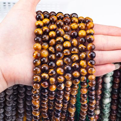 8mm donkere gouden tijger oog edelsteen kralen helende kristalsteen kralen voor sieraden maken
