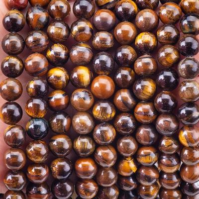 8mm Bruine Tiger Eye Edelsteen Perlen Healing Crystal Stone Perlen Voor Juwelen maken