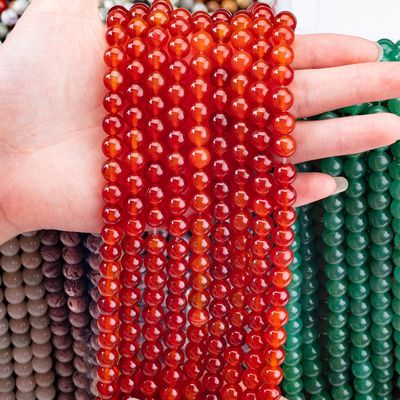 Rode Agate 8 mm Natuurlijke Corneliaanse Edelsteen Ronde Perlen Voor Feestjuwelen