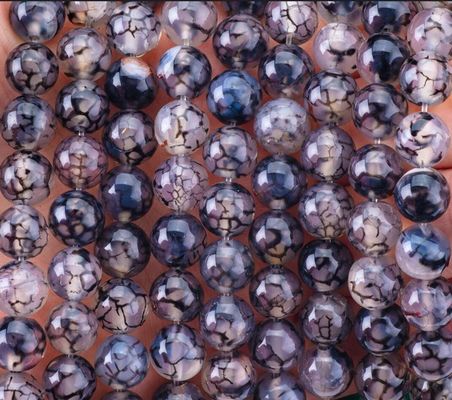 Zwarte draak aders Agate losse kralen strengen Semi edelsteen voor DIY sieraden maken