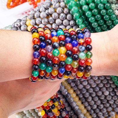Natuurlijke genezende energie bloem achatenperlen voor sieraden maken