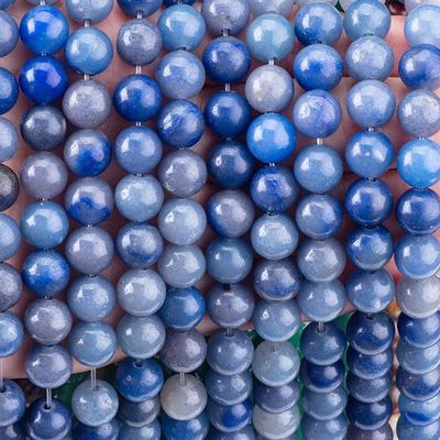 8 mm blauwe aventurine edelsteen kraal Healing kristalsteen kraal voor sieraden maken