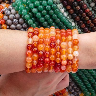 8mm vuur kwarts edelsteen kralen helende kristalsteen kralen voor sieraden maken
