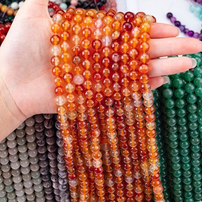 8mm vuur kwarts edelsteen kralen helende kristalsteen kralen voor sieraden maken