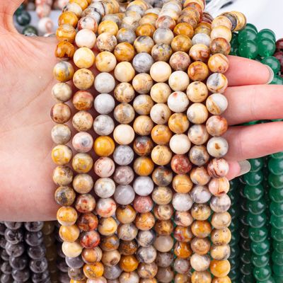 8mm gekke kant agate edelsteen kralen helende kristalsteen kralen voor sieraden maken