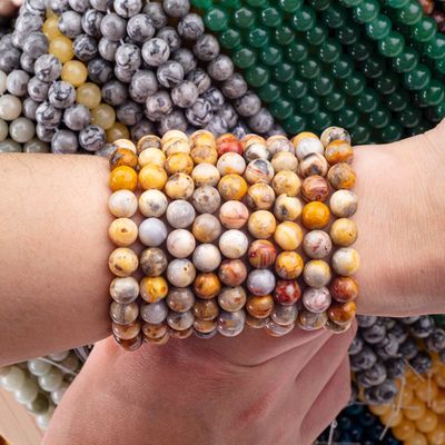 8mm gekke kant agate edelsteen kralen helende kristalsteen kralen voor sieraden maken