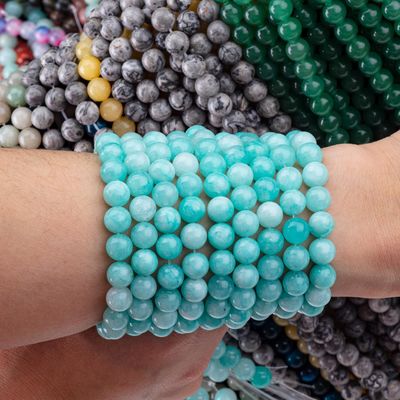 8mm Tianhe Stone Crystal Round Bulk Bead Voor DIY Juwelen Earring And Necklace maken