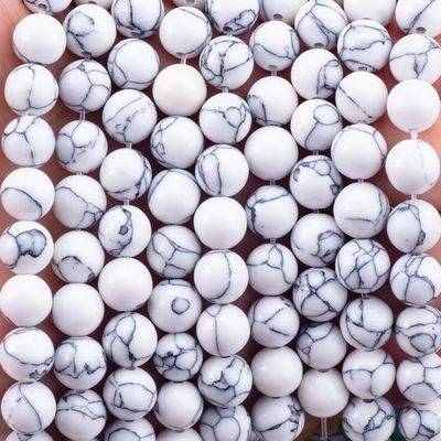 Crystal Stone 8MM Howlite ronde vorm edelsteen losse kralen voor het maken van armbanden halsketting
