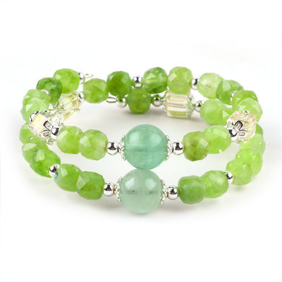 Vierkante veelzijdige kraal Peridot Armband Originele kristal armband OEM ODM