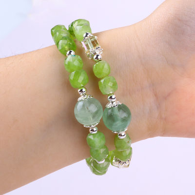 Vierkante veelzijdige kraal Peridot Armband Originele kristal armband OEM ODM