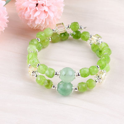 Vierkante veelzijdige kraal Peridot Armband Originele kristal armband OEM ODM