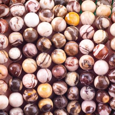 8mm Australische zebra jasper edelsteen kralen helende kristalsteen kralen voor sieraden maken
