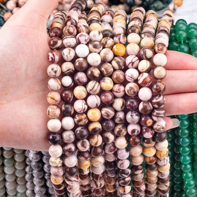 8mm Australische zebra jasper edelsteen kralen helende kristalsteen kralen voor sieraden maken
