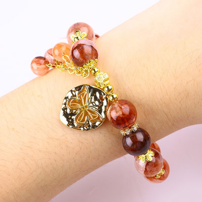 Handgemaakte edelsteen kraan Armband Hematite Kwartz Sfeer Steen Armband Verstelbare vlinder amuletten Armband Voor feest