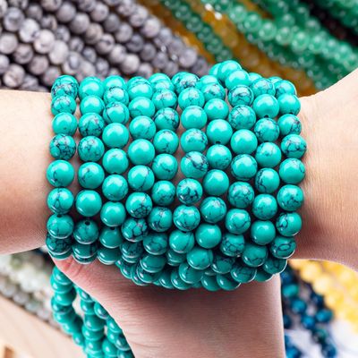 8MM Groen Turquoise Bulk Beads Strands voor het maken van sieraden Armband Halsketting Oorbellen
