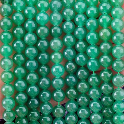 8MM Donkergroen Aventurine Kristalsteen Glad Ronde Bulk Losse Perlen Voor Perlen Juwelen maken