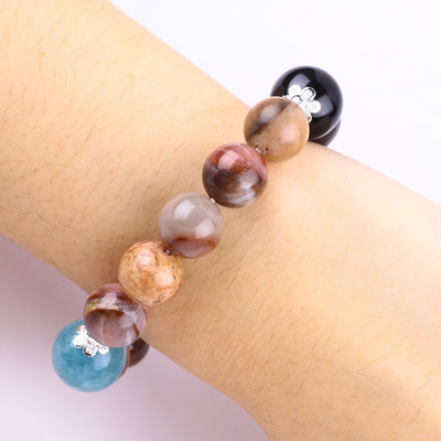 Handgemaakte edelsteen kraan Armband Natuurlijk Versten Hout Steen Armband Verstelbare Peel Charms Armband Voor Feest Dag