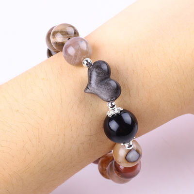 Handgemaakte edelsteen kraan Armband Natuurlijk Versten Hout Steen Armband Verstelbare Peel Charms Armband Voor Feest Dag