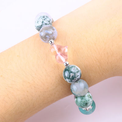 Handgemaakte edelsteen kraan Armband Natuurlijk Versten Hout Steen Armband Verstelbare Hart Charms Armband Voor Feest Dag