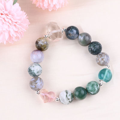 Handgemaakte edelsteen kraan Armband Natuurlijk Versten Hout Steen Armband Verstelbare Hart Charms Armband Voor Feest Dag