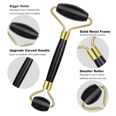 Zwarte Obsidian Natural Crystal Jade Roller OEM ODM