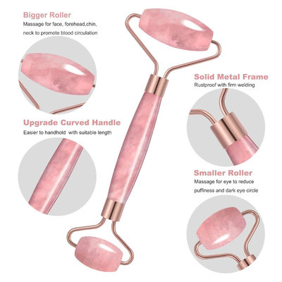 Crystal Stone Rose Quartz Jade Roller voor gezichtsbehandeling / Elimineer Oedeem