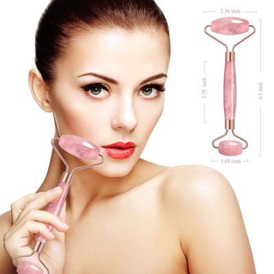 Crystal Stone Rose Quartz Jade Roller voor gezichtsbehandeling / Elimineer Oedeem