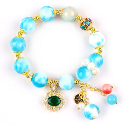 Handgemaakte edelsteen kraan Armband Natuurlijke Perzische Jade Steen Armband Verstelbare amuletten Armband Voor feest dagelijks dragen