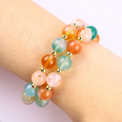 Handgemaakte edelsteen kraan Armband Natuurlijke bloemen Agate Steen Armband Verstelbare amuletten Armband Voor feestdag