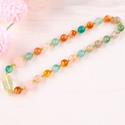 Handgemaakte edelsteen kraan Armband Natuurlijke bloemen Agate Steen Armband Verstelbare amuletten Armband Voor feestdag
