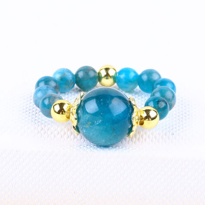 4mm Apatite Kleine Perlen Genezende Energie Kristallen Ronde Stretch Perlen Ring Voor Dagelijkse Draagbaarheid En Partij