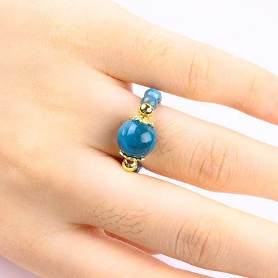 4mm Apatite Kleine Perlen Genezende Energie Kristallen Ronde Stretch Perlen Ring Voor Dagelijkse Draagbaarheid En Partij