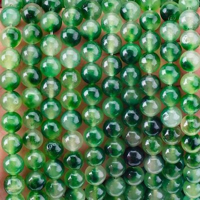 8 mm helder mos agate edelsteen kralen helende kristalsteen kralen voor sieraden maken