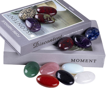 Natuurlijk gepolijst Amethyst Palmsteen Amethyst Pocket Gemstone Amethyst Worry Stone Voor stressverlichting Huisversiering