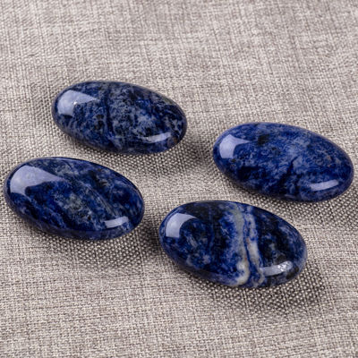 Natuurlijke gepolijste Sodalite Palm Stone Sodalite Pocket Gemstone Sodalite Worry Stone Voor stressverlichting Huisdecoratie