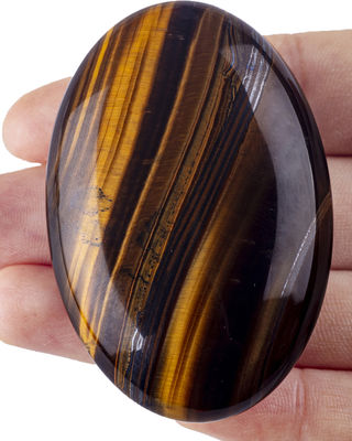 Natuurlijk tijgeroog Palmsteen Geneesmiddel Gepolijst Pocket Tiger Eye Rotsstenen Onregelmatige zorgen steen Angst loslaten
