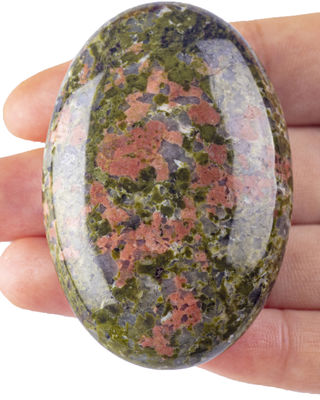 Natuurlijke gepolijste Unakite Palmsteen Unakite Pocket Gemstone Unakite Worry Stone Voor stress ontspanning Huisversiering