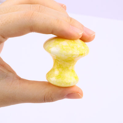 Geel jade champignon kristal Guasha Board voor persoonlijke gezondheidszorg